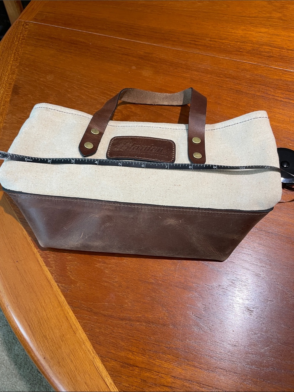 Blanton’s canvas and leather small tote bag - Picture 7 of 7